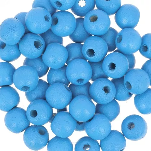 Redondas de madera 6 mm Turquoise x25
