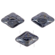 Cuentas de cristal Mini Gemduo 2 agujeros 6x4 mm - Jet Hematite x5g