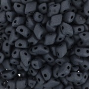 Cuentas de cristal Mini Gemduo 2 agujeros 6x4 mm - Jet Mat x5g