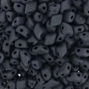 Cuentas de cristal Mini Gemduo 2 agujeros 6x4 mm - Jet Mat x5g