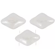 Cuentas de cristal Mini Gemduo 2 agujeros 6x4 mm - Opaque White Luster x5g