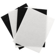 Base de fieltro para bordado - 14x11 cm Blanco - Negro x4