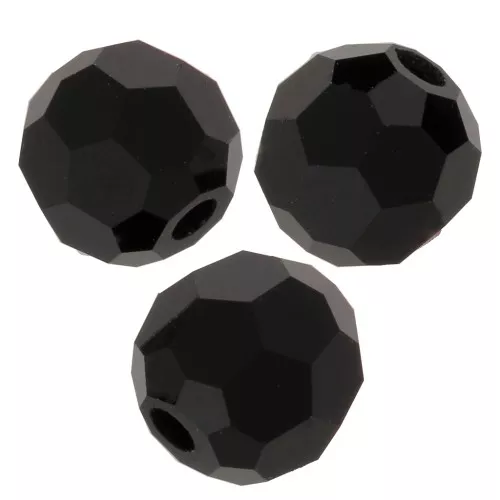 Redondas facetadas de cristal Preciosa 4 mm - Jet x20