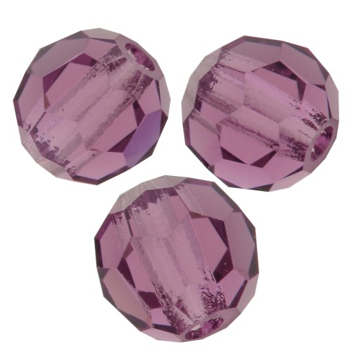 Redondas facetadas de cristal Preciosa 4 mm - Amethyst x20