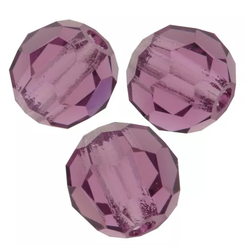 Redondas facetadas de cristal Preciosa 4 mm - Amethyst x20
