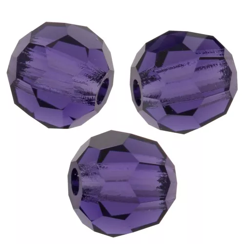 Redondas facetadas de cristal Preciosa 4 mm - Deep Tanzanite x20