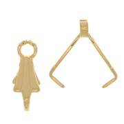 Clips para colgantes de 9 mm. - Chapado en oro x10