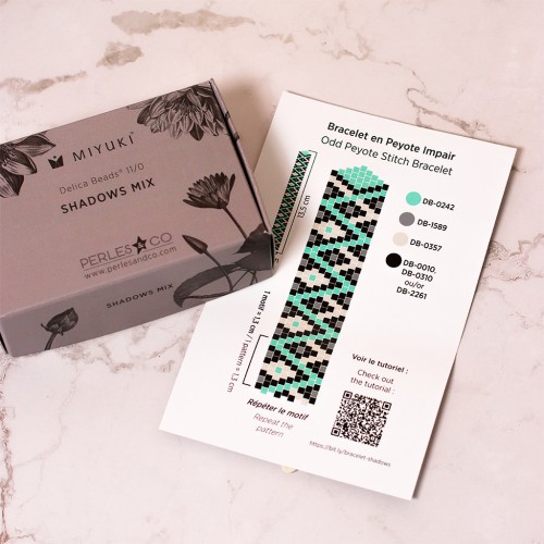 Kit perles Miyuki By Perles & Co - Surtido Miyuki Delica 11/0 Shadows Mix