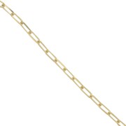 Cadena rectangular de 4,4 mm - chapada en oro 3 micras x20cm|raw }}
