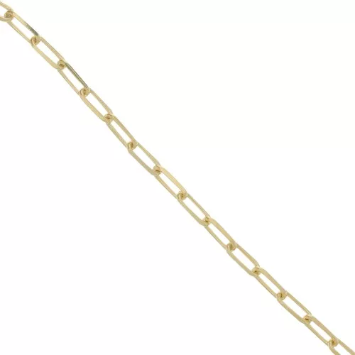 Cadena rectangular de 4,4 mm - chapada en oro 3 micras x20cm