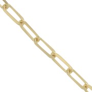 Cadena rectangular de 4,4 mm - chapada en oro 3 micras x20cm