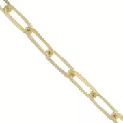 Cadena rectangular de 4,4 mm - chapada en oro 3 micras x20cm