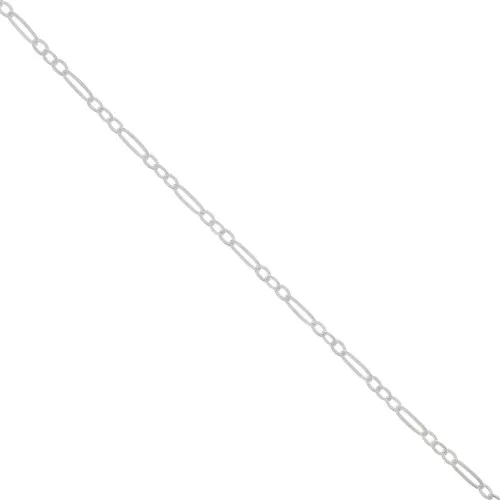 Punto de fantasía en cadena alternado (1x3) 2,5 mm - Plata 925 x50cm