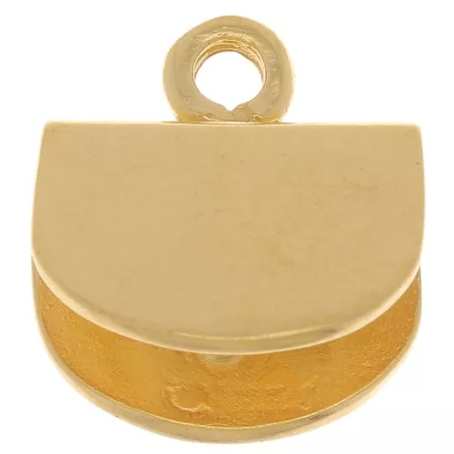 Terminal media luna 10.5x10 mm - Chapado de Oro 3 micras