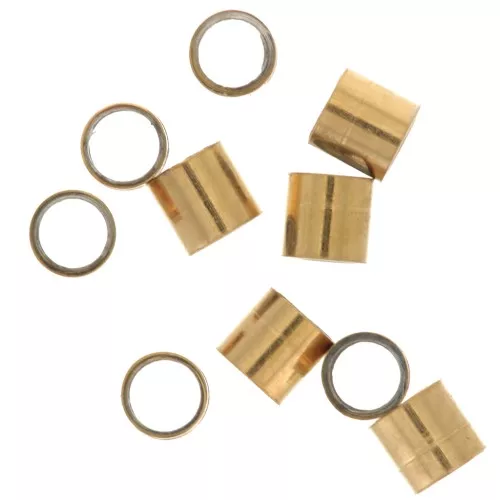 Cuentas tubos chafas 2x2 mm - Acero inoxidable dorado 316 x25