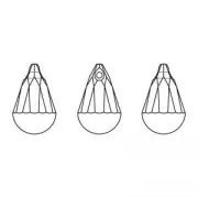 Gotas Cabochette PureCrystal 6026 20 mm Black Diamond x1