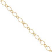 Chaîne maille Rombo alternée 2 mm - Gold filled x50cm