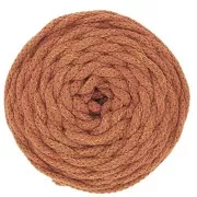 Bobina cordón de algodón Macramé Cotton Air Mix 5mm - Canela - Dorado x50m
