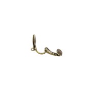 Pendientes clip con disco ajado 10 mm bronce x2