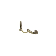 Pendientes clip con disco ajado 10 mm bronce x2