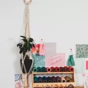 Bobina de cordón de macramé de algodón de 3 mm - Mix Azul Noche - Plateado x50m