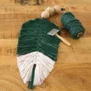 Bobina de cordón de macramé de algodón de 3 mm - Mix Azul Noche - Plateado x50m