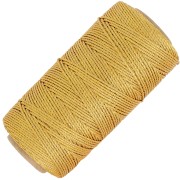 Bobina de hilo metalico Glitter 3 hebras para macramé 1 mm - Dorado x125m