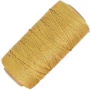 Bobina de hilo metalico Glitter 3 hebras para macramé 1 mm - Dorado x125m