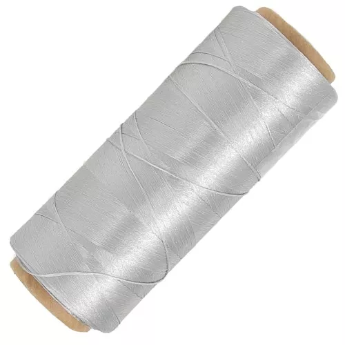 Bobina de hilo metalizado Glitter 1 hebra para macrame - Plateadox1250m