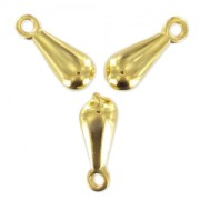 Dijes gotas 12 mm dorado con oro fino x10|raw }}