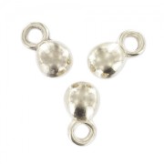 Dijes bolas 7 mm Chapado Plateado envejecido x10