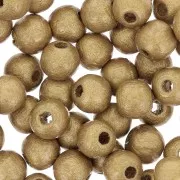 Redondas de madera 6 mm dorado x25