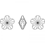 Cabujón Flor PureCrystal 4744 10 mm Rosa claro x1