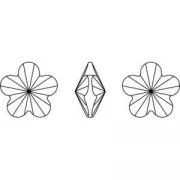 Cabujón Flor PureCrystal 4744 10 mm Rosa claro x1