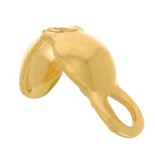 Tapanudo 4 mm con anillo cerrado - Plata de ley 925 Dorado oro fino x4