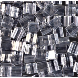 Miyuki Tila Beads 5x5x1.9 mm TL-1881 - Tr Silver Gray Gold Luster x10g