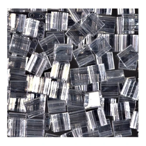 Miyuki Tila Beads 5x5x1.9 mm TL-1881 - Tr Silver Gray Gold Luster x10g