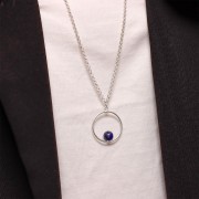 Colgante redondo de 20 mm para perla redonda semiperforada - Plata 925 x1