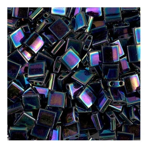 Cuentas Miyuki Tila 5x5x1,9 mm TL-0455 - Azul iris metalizado variegado x10 g