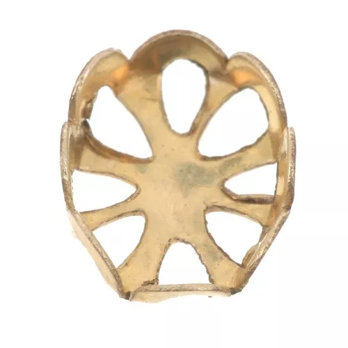 Engaste ovalado para cabujón de fondo plano 6x4 mm - Gold Filled x1