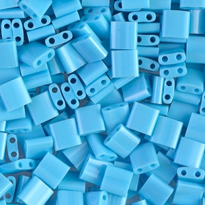 Miyuki Tila Beads 5x5x1.9 mm TL-0413 - Op Turquoise Blue x10g