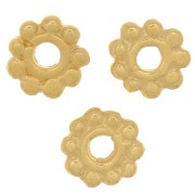 Cuentas arandelas de flor 6 mm - Chapado Oro 3 micras x4|raw }}