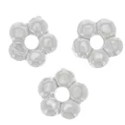 Arandelas con forma de flor 4,5 mm - de Plata 925 x4