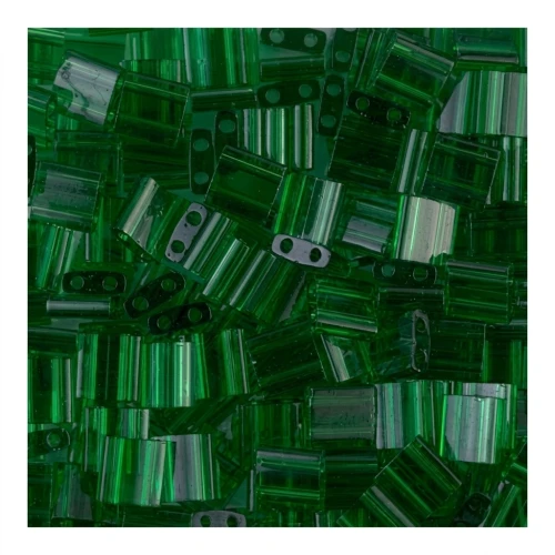 Miyuki Tila Beads 5x5x1.9 mm TL-0146 - Tr Green x10g