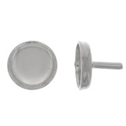 Barra de soporte - Soporte para cabujones de 6 mm - Plateado x1|raw }}