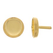 Varilla de soporte - soporte de cabujones 6 mm - Dorado con oro fino x1|raw }}