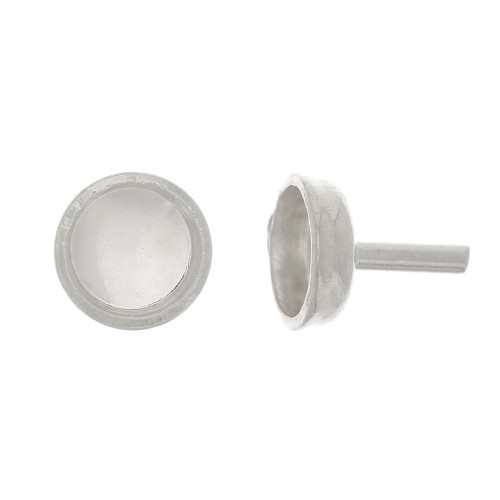 Varilla de soporte - soporte de cabujones 4 mm - Plata 925 x1