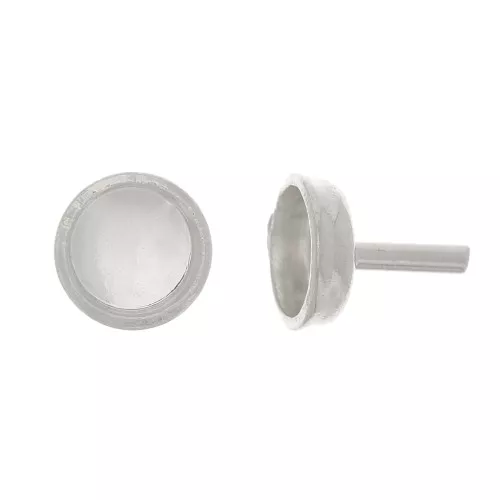 Varilla de soporte - soporte de cabujones 4 mm - Plata 925 x1