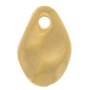 Dije gota irregular ondulada 10x6 mm - Chapado de oro 3 micras x1|raw }}