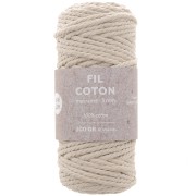 Cordón de macramé de algodón - Kesi Art - 3 mm - Natural (n°12) x40m|raw }}